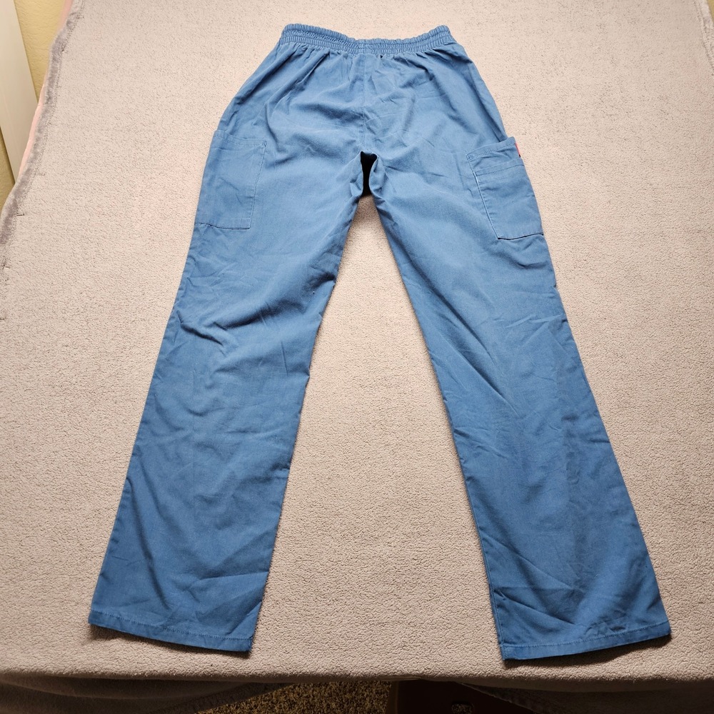 Dickies Blue Cargo Scrub Pants Elastic Waist Medical Workwear‎ Uniform One Size - Picture 7 of 10